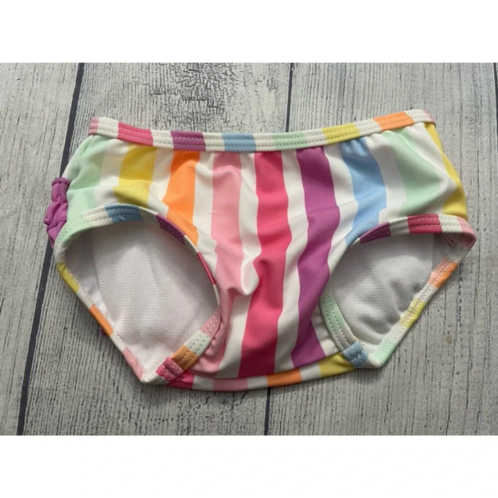 NEW! NWT Purple RuffleButts Baby Girl Two Piece Swimsuit, Size 3-6 months